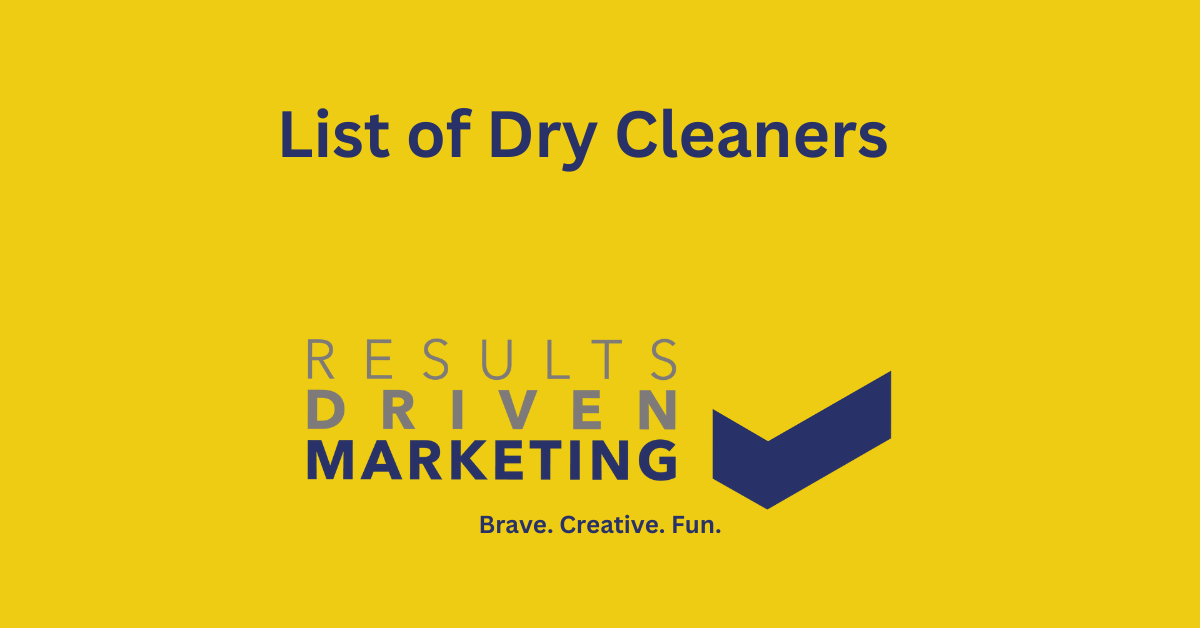 List of Dry Cleaners RD Marketing GDPR Compliant