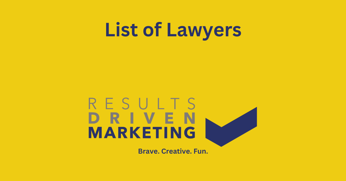 List Of Lawyers | RD Marketing | GDPR Compliant B2B Data